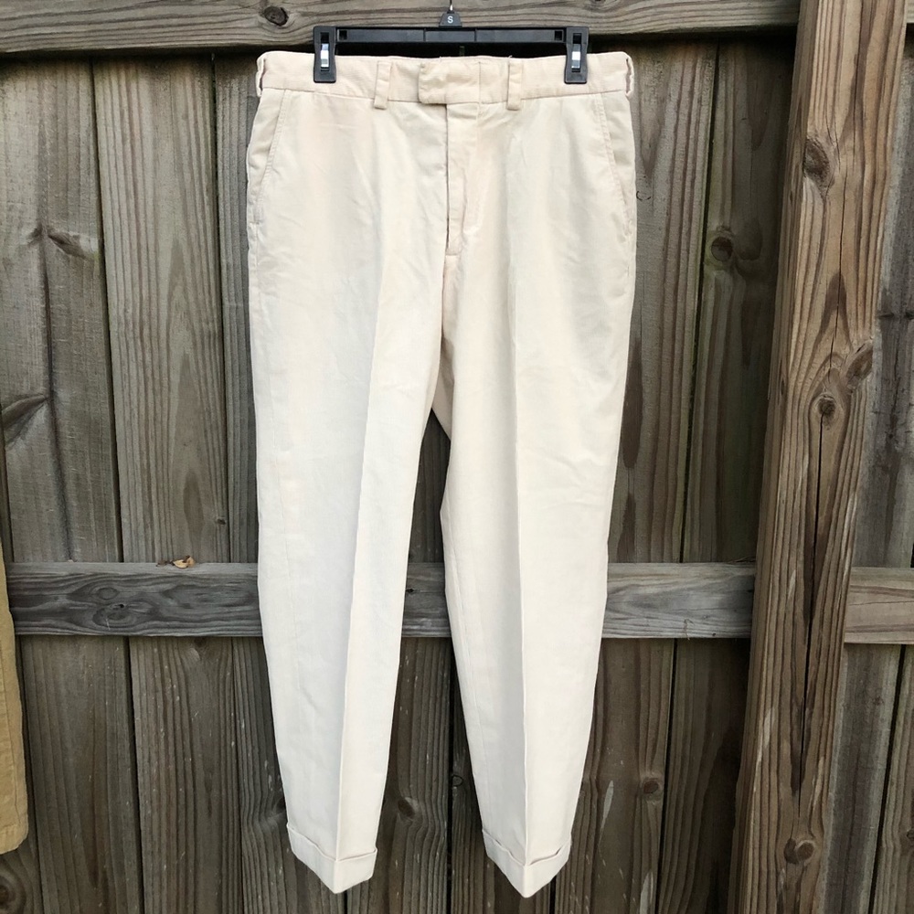 Bill’s Khakis Cream Colored Corduroy Pants w Cuffs